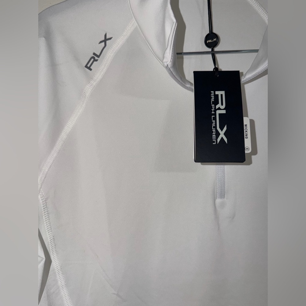 RLX Ralph Lauren White Quarter-Zip Golf Performance Pullover Women Size L - Picture 7 of 7